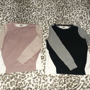 2 large Denver Hayes light sweaters